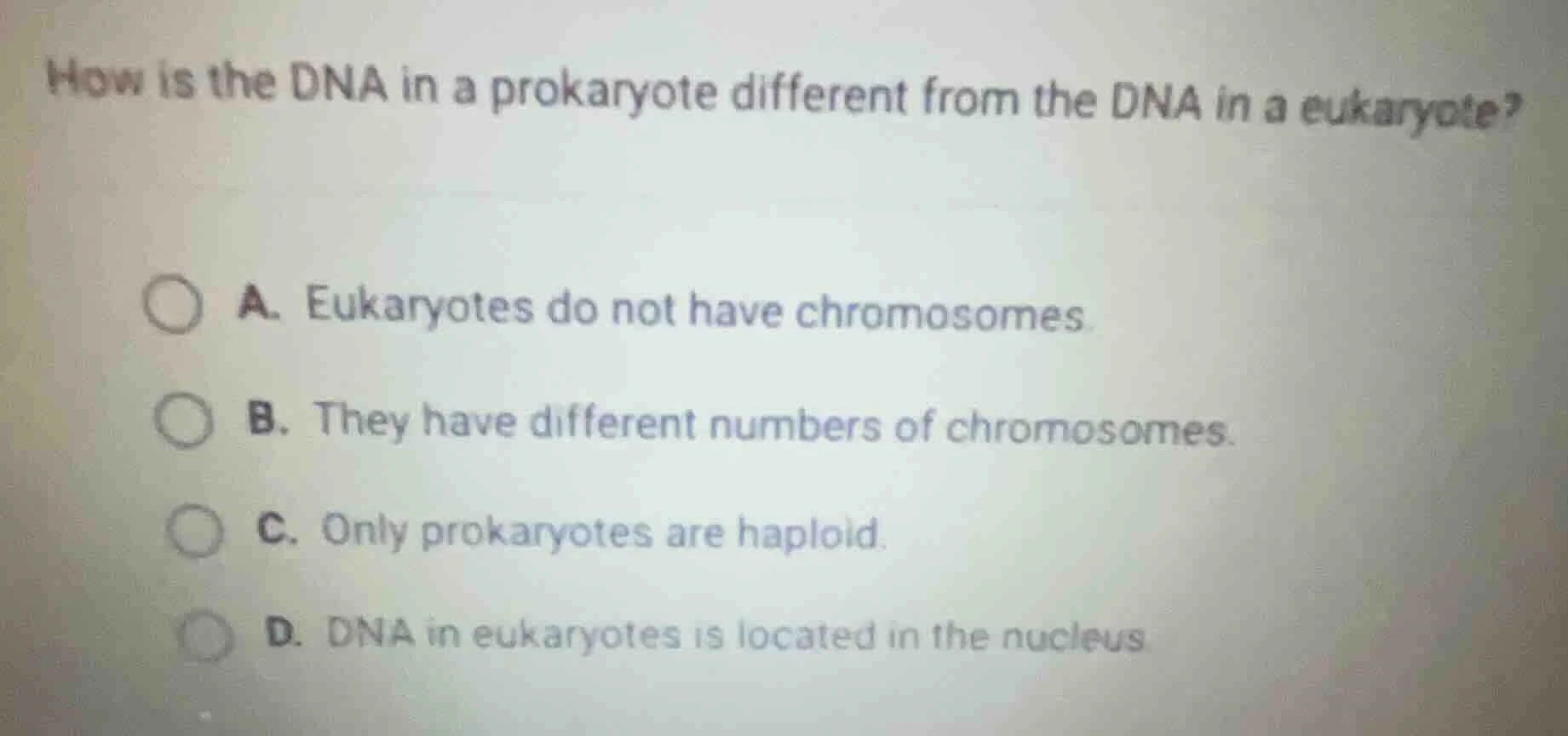 how is the dna in a prokaryote different from the dna in a eukaryote? a…