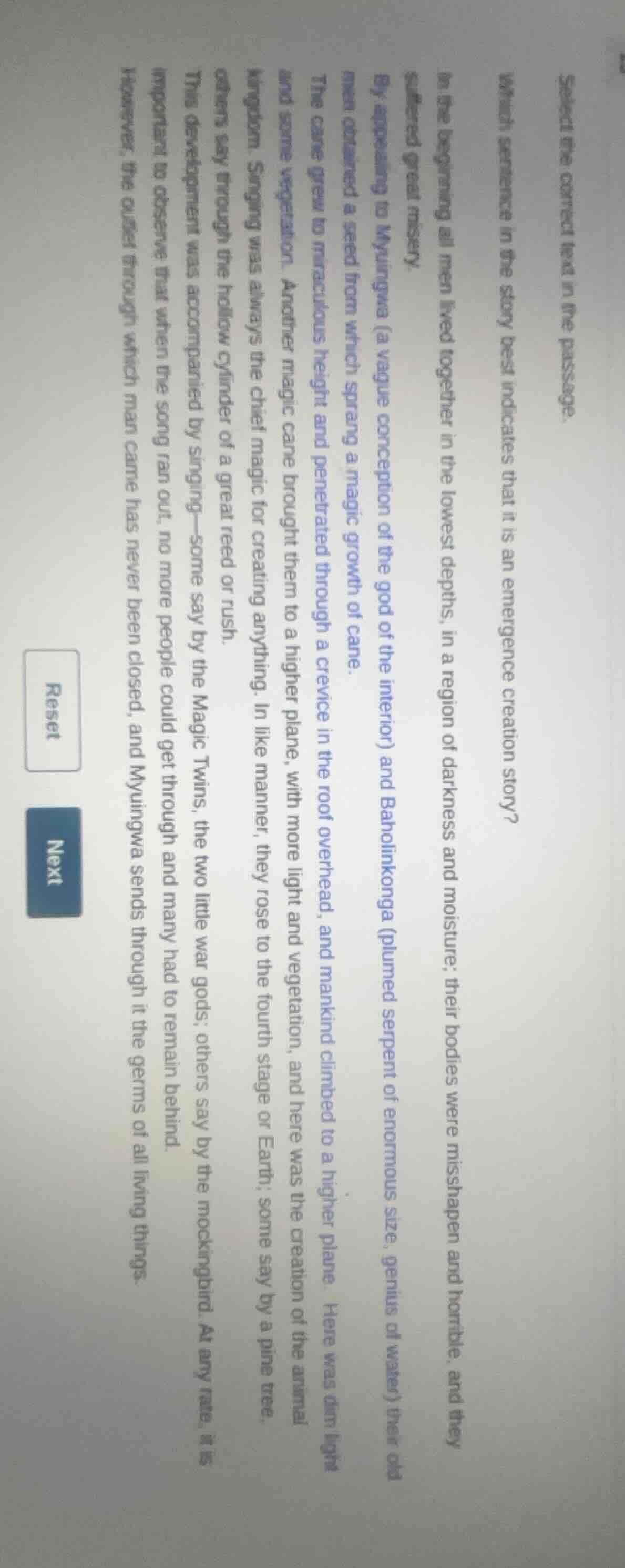 select the correct text in the passage.which sentence in the story best…