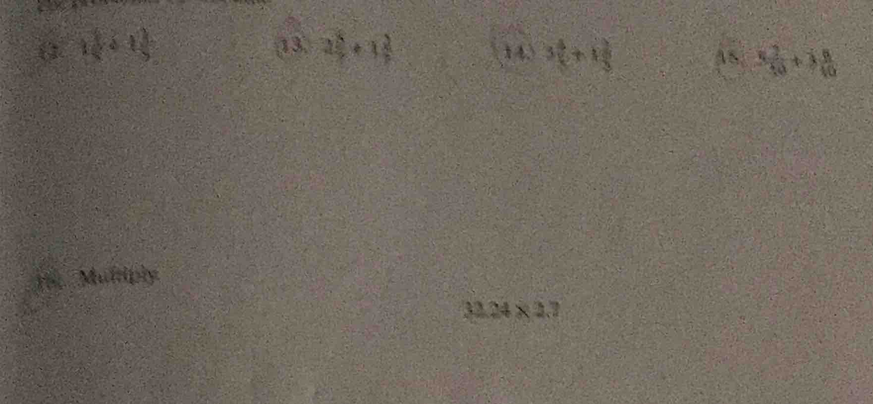 ① $\frac{1}{4}+\frac{1}{4}$ ② $\frac{2}{9}+\frac{1}{9}$ ③ $\frac{3}{17}…
