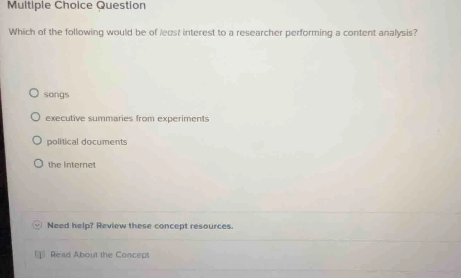 multiple choice question which of the following would be of least inter…