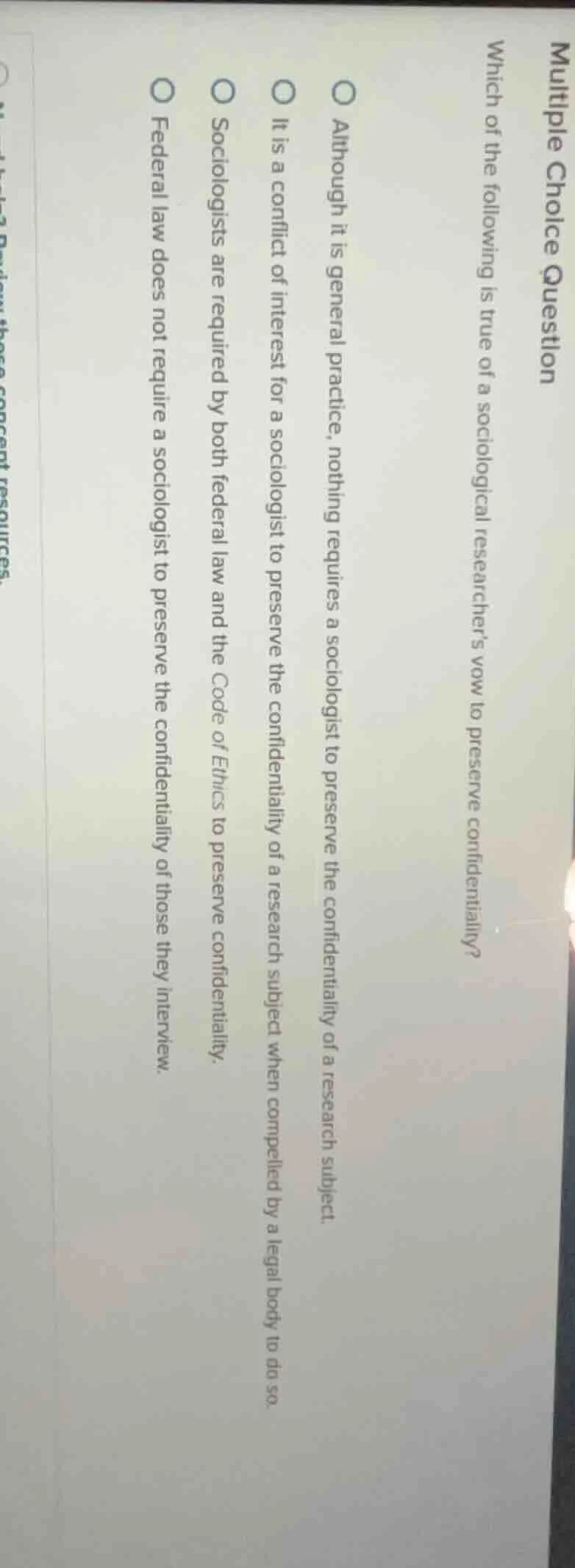 multiple choice question which of the following is true of a sociologic…