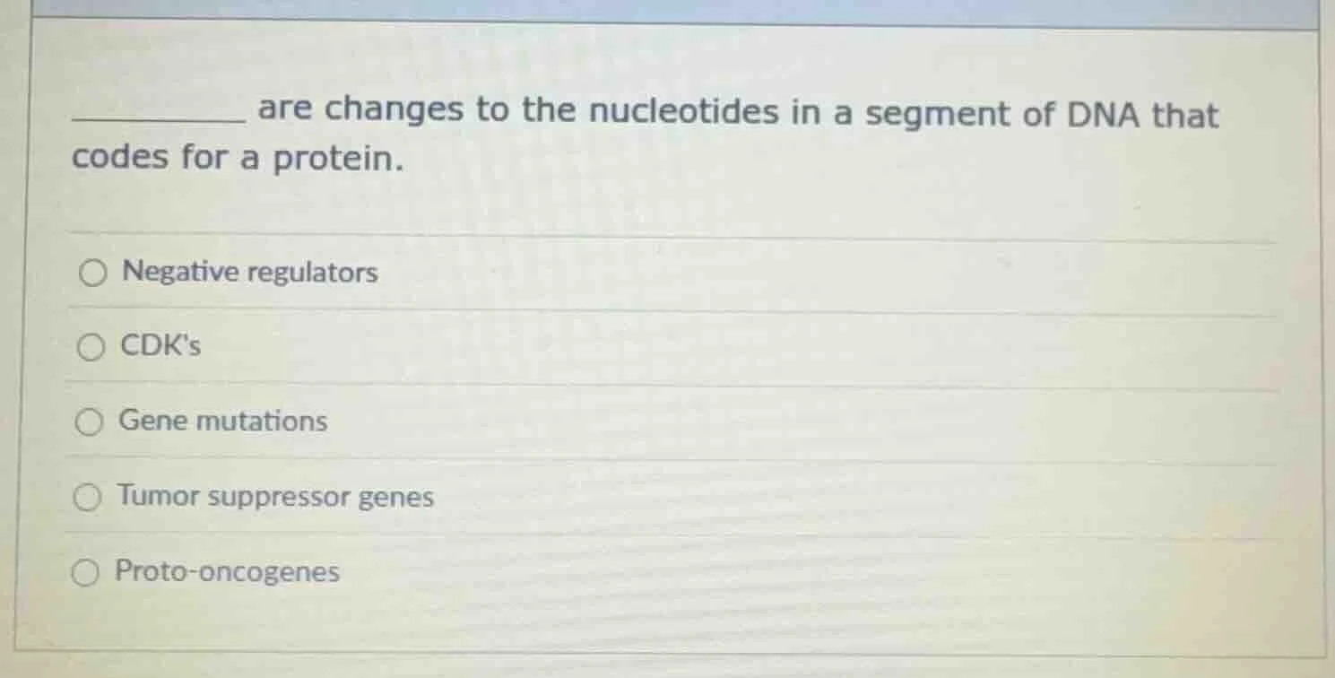 ________ are changes to the nucleotides in a segment of dna that codes …