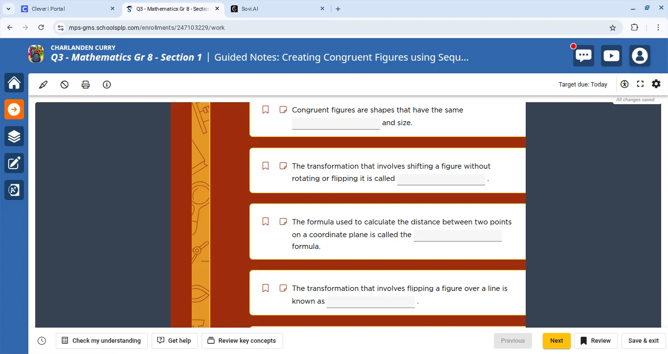 charlanden curry q3 - mathematics gr 8 - section 1 | guided notes: crea…