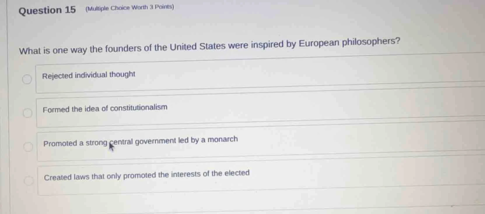 question 15 (multiple choice worth 3 points) what is one way the founde…