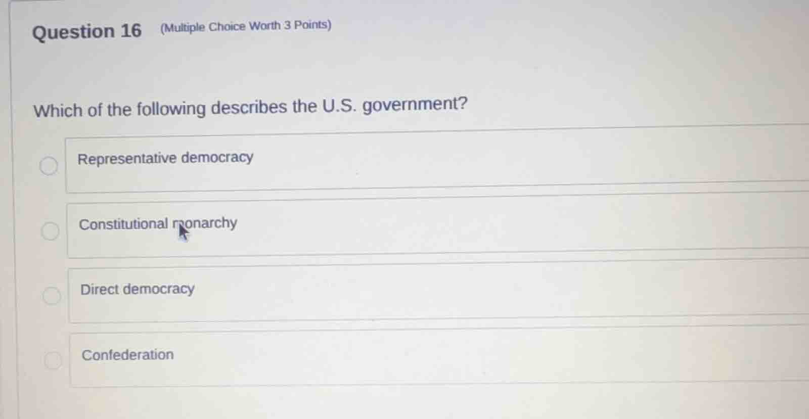 question 16 (multiple choice worth 3 points) which of the following des…