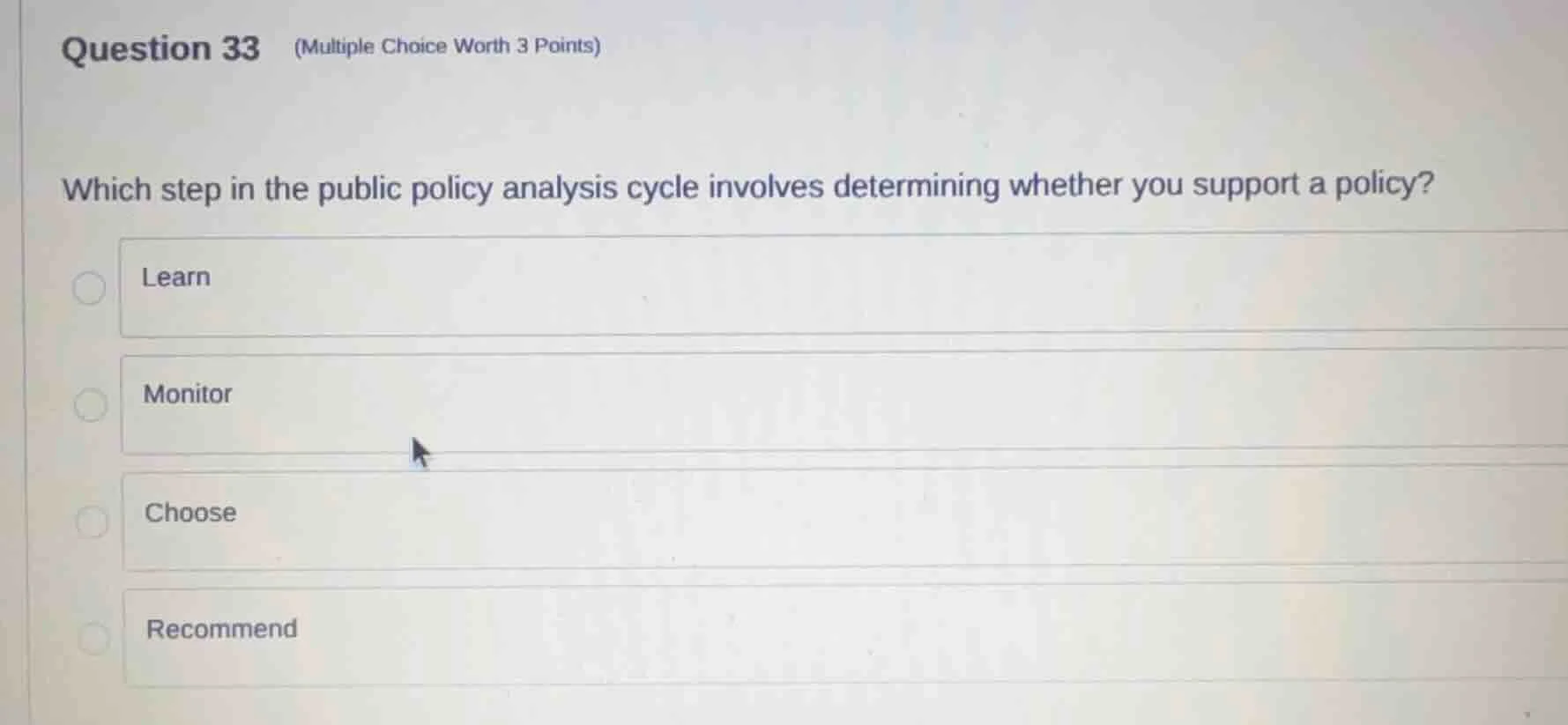 question 33 (multiple choice worth 3 points) which step in the public p…