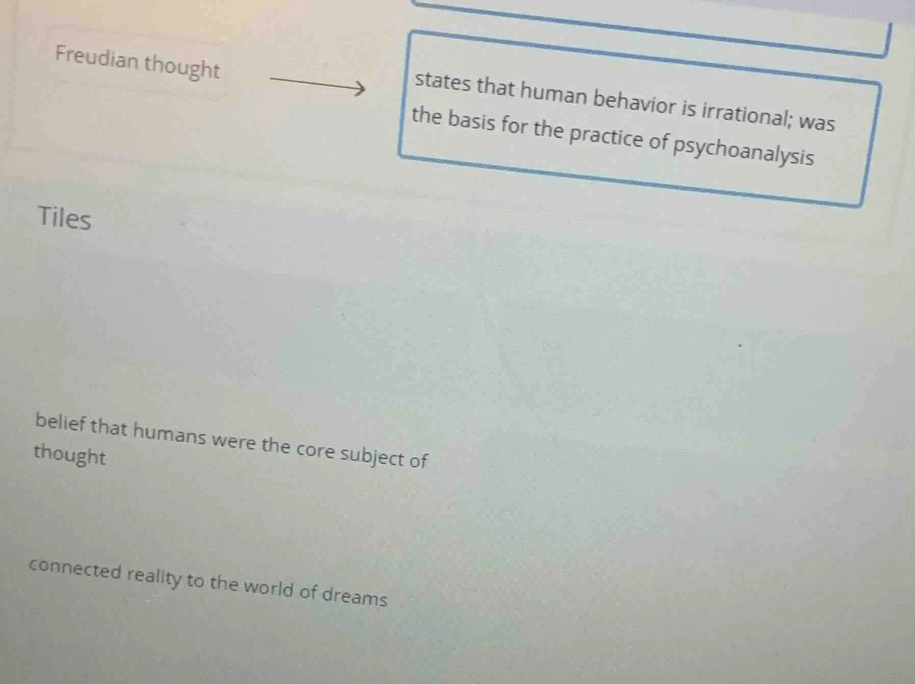 freudian thought states that human behavior is irrational; was the basi…