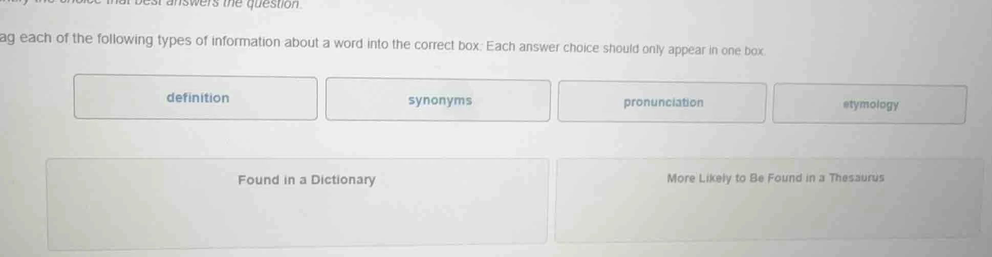 ag each of the following types of information about a word into the cor…