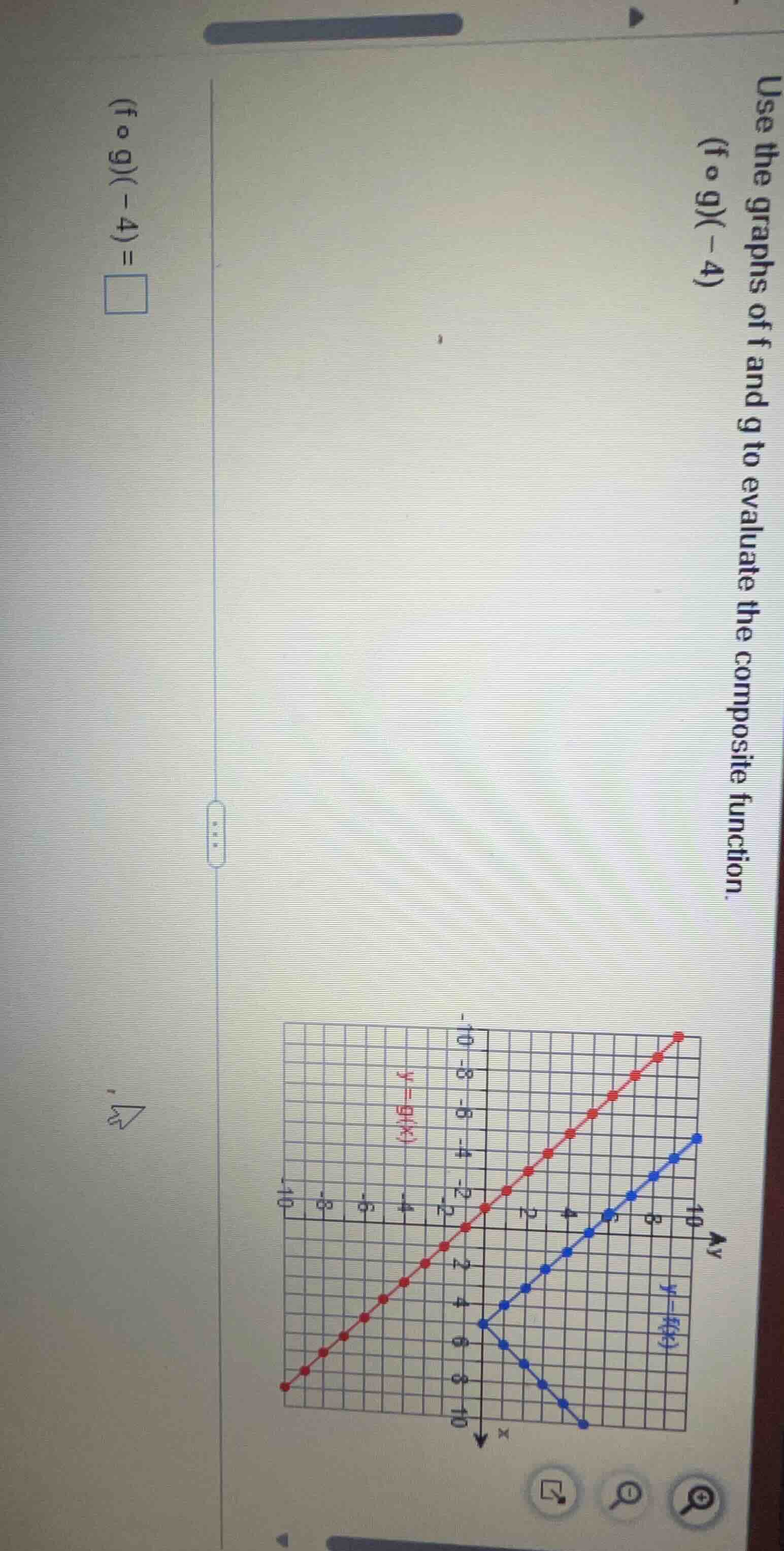 use the graphs of f and g to evaluate the composite function.$(f circ g…