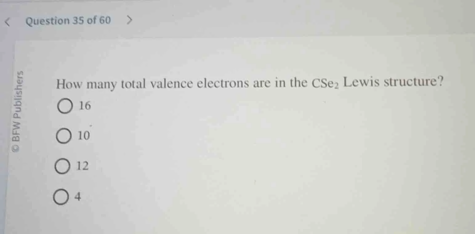 question 35 of 60 how many total valence electrons are in the $\text{cs…