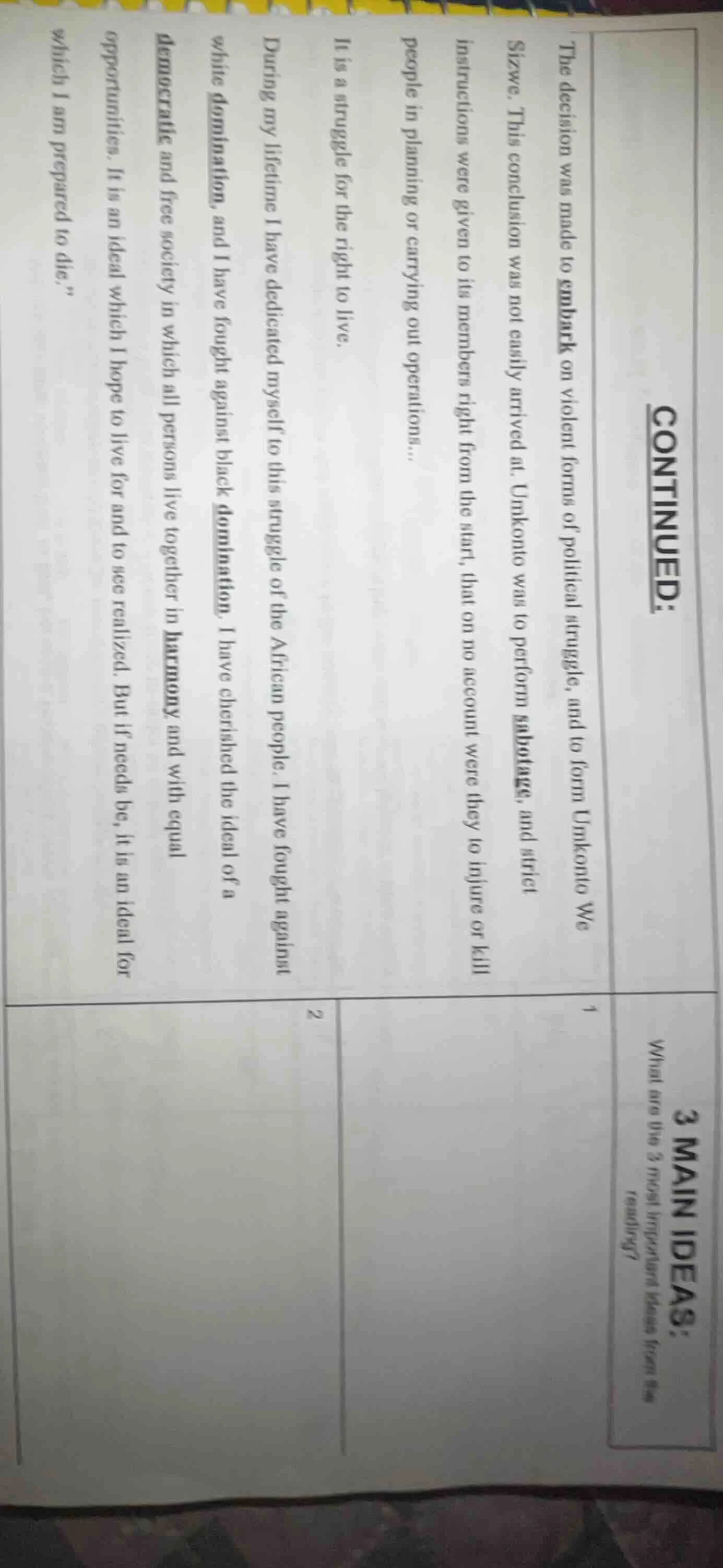 continued: 1 the decision was made to embark on violent forms of politi…