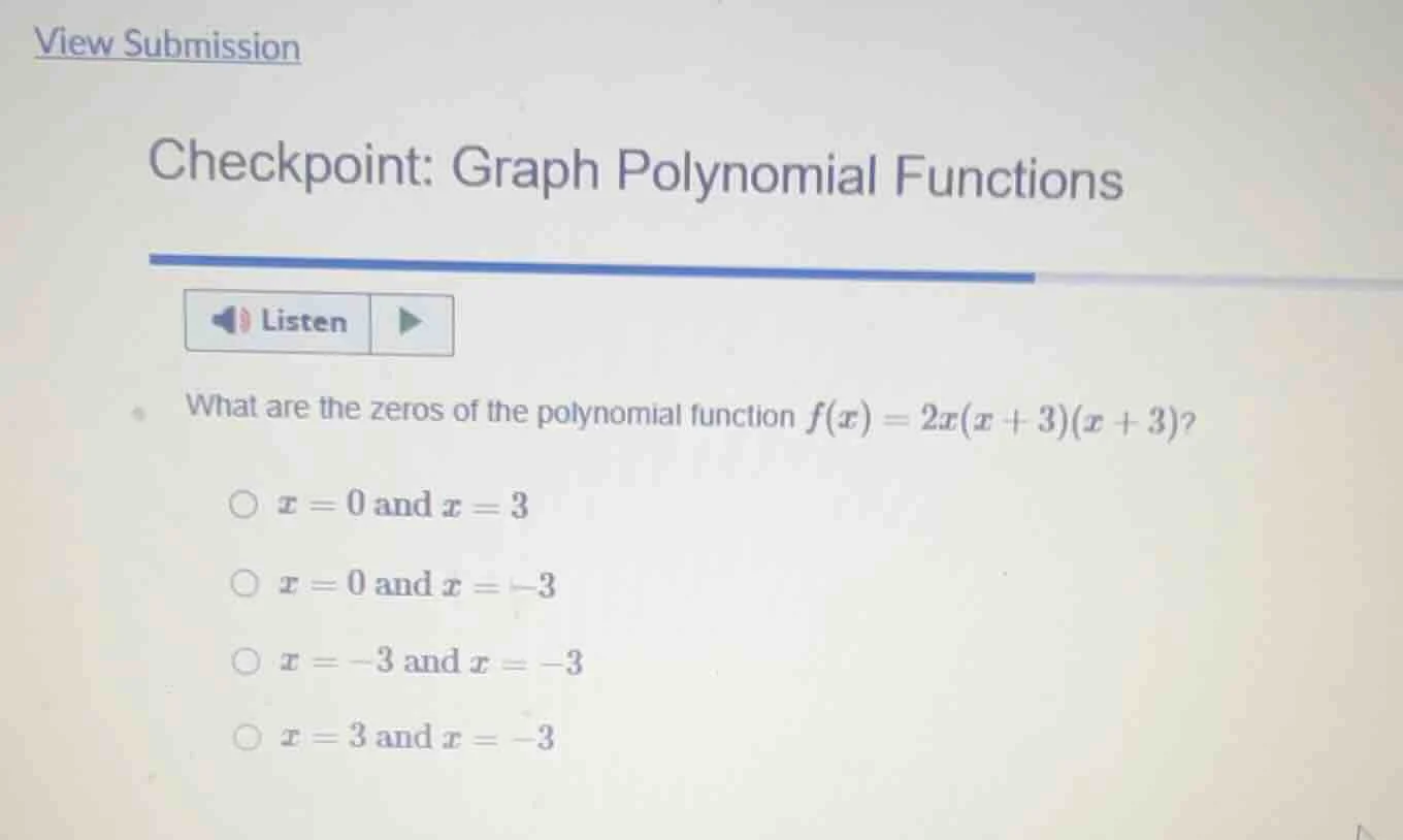 view submission checkpoint: graph polynomial functions listen what are …