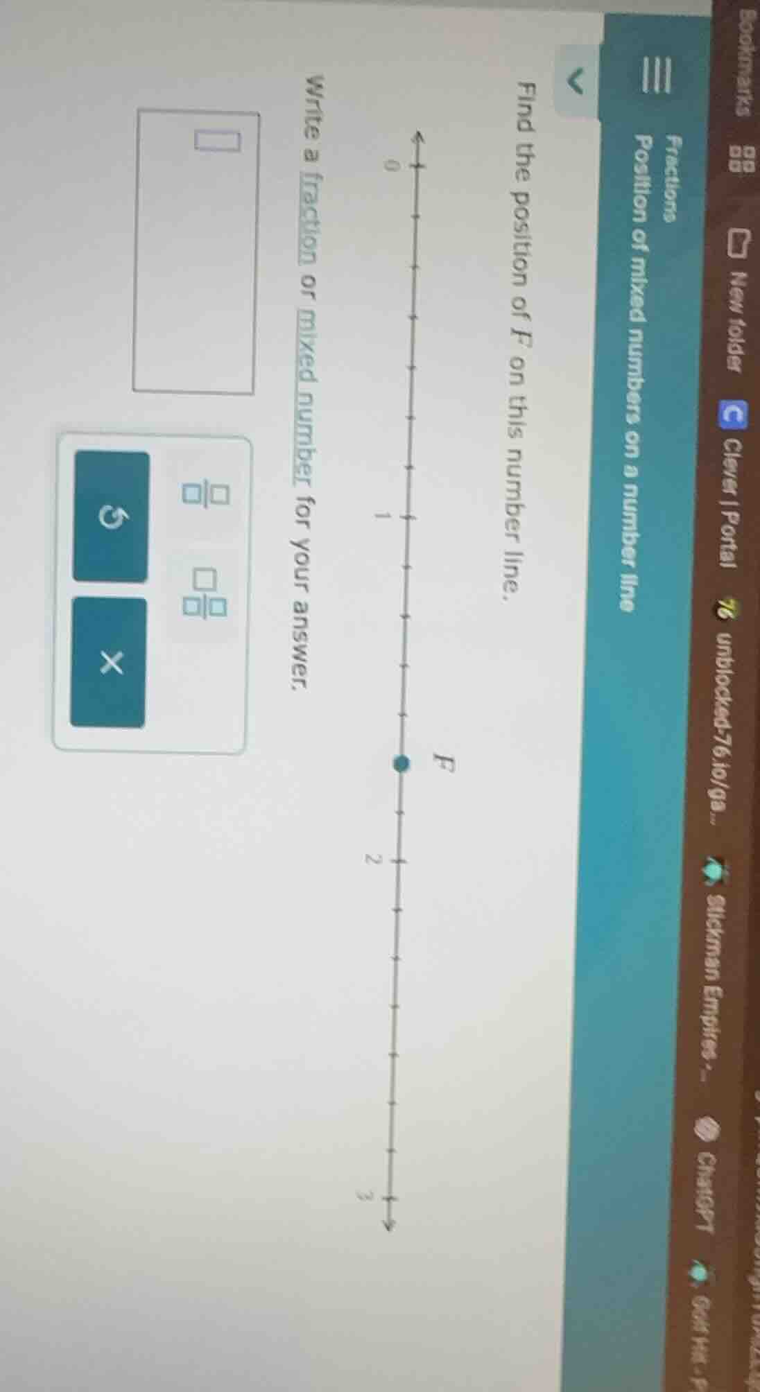 fractions position of mixed numbers on a number line find the position …