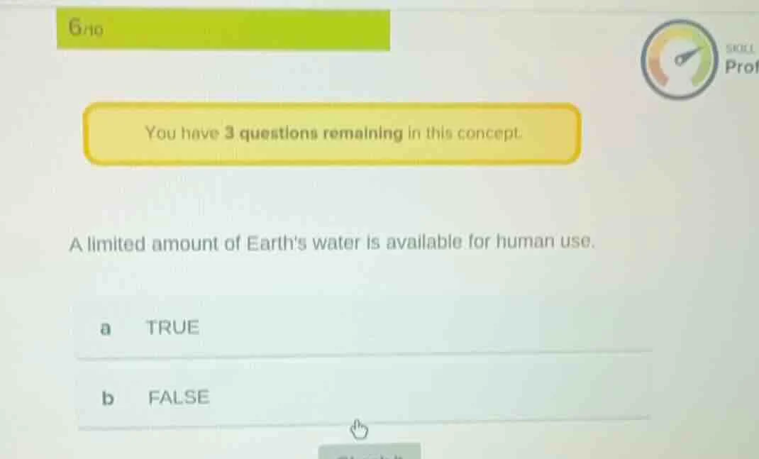 6/10 you have 3 questions remaining in this concept. a limited amount o…