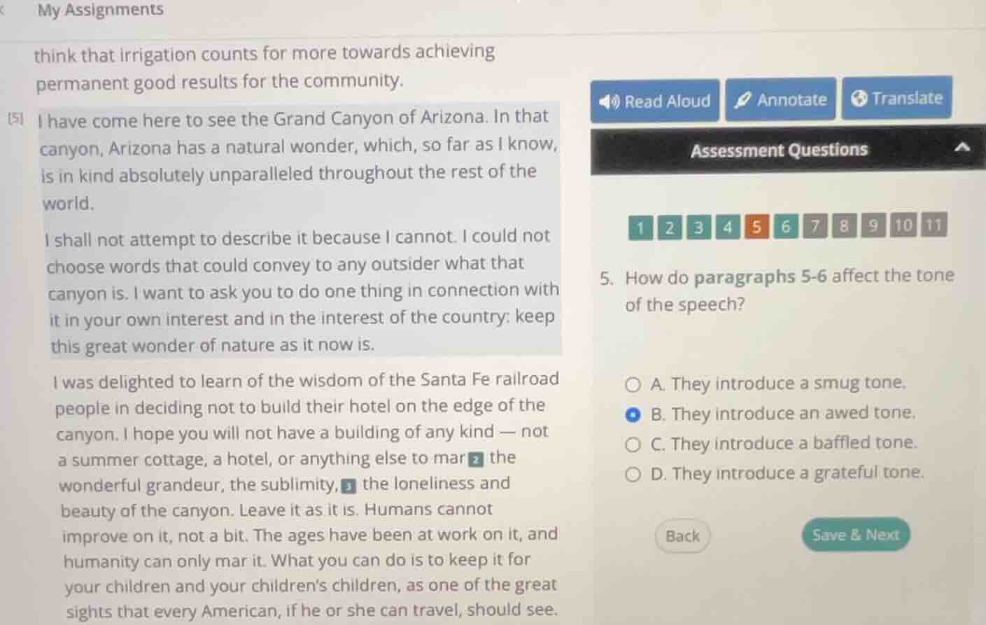 my assignments think that irrigation counts for more towards achieving …