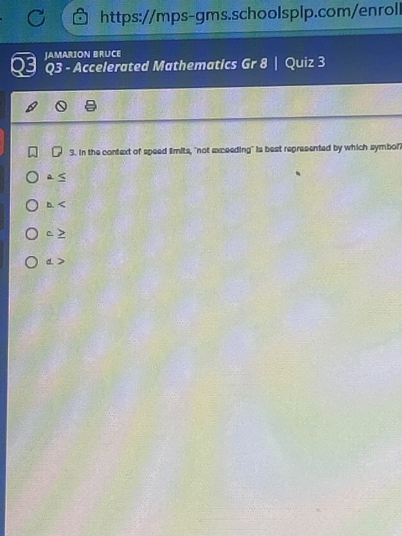 jamarion bruce q3 - accelerated mathematics gr 8 | quiz 3 3. in the con…