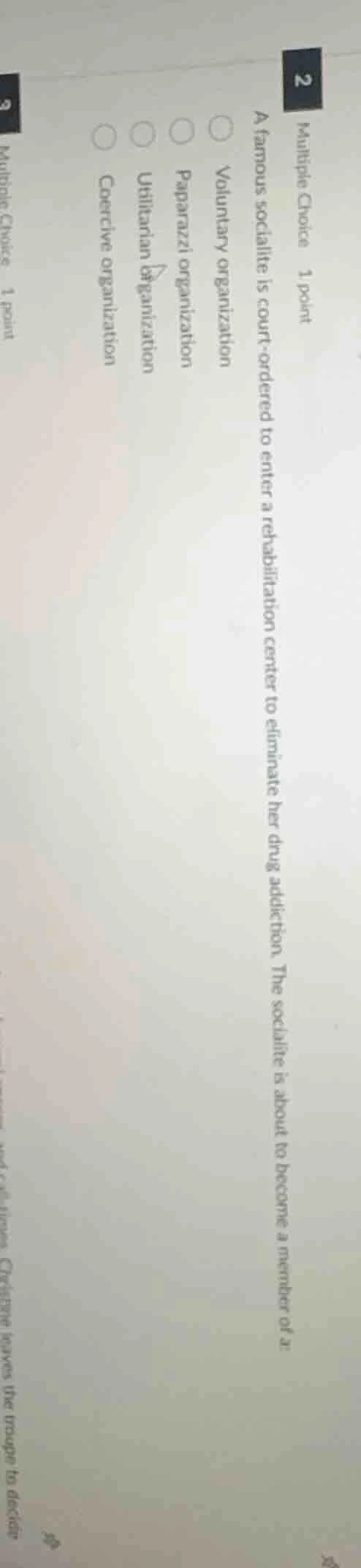 2 multiple choice 1 point a famous socialite is court-ordered to enter …