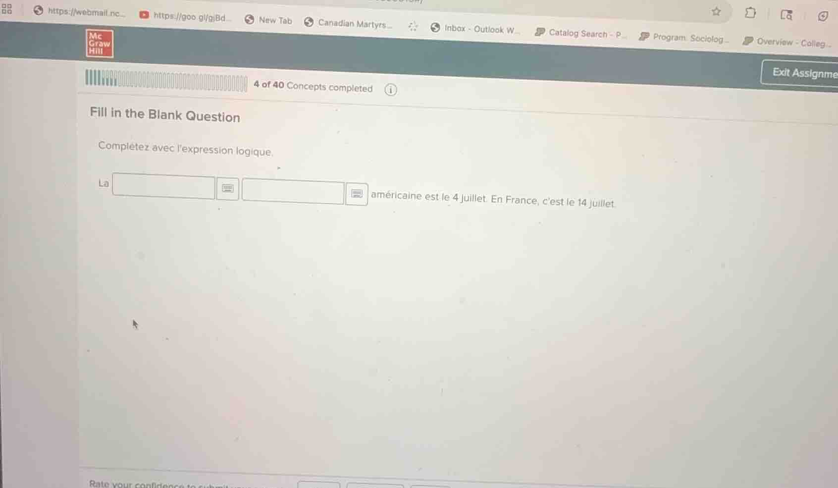 fill in the blank question completez avec lexpression logique. la _____…