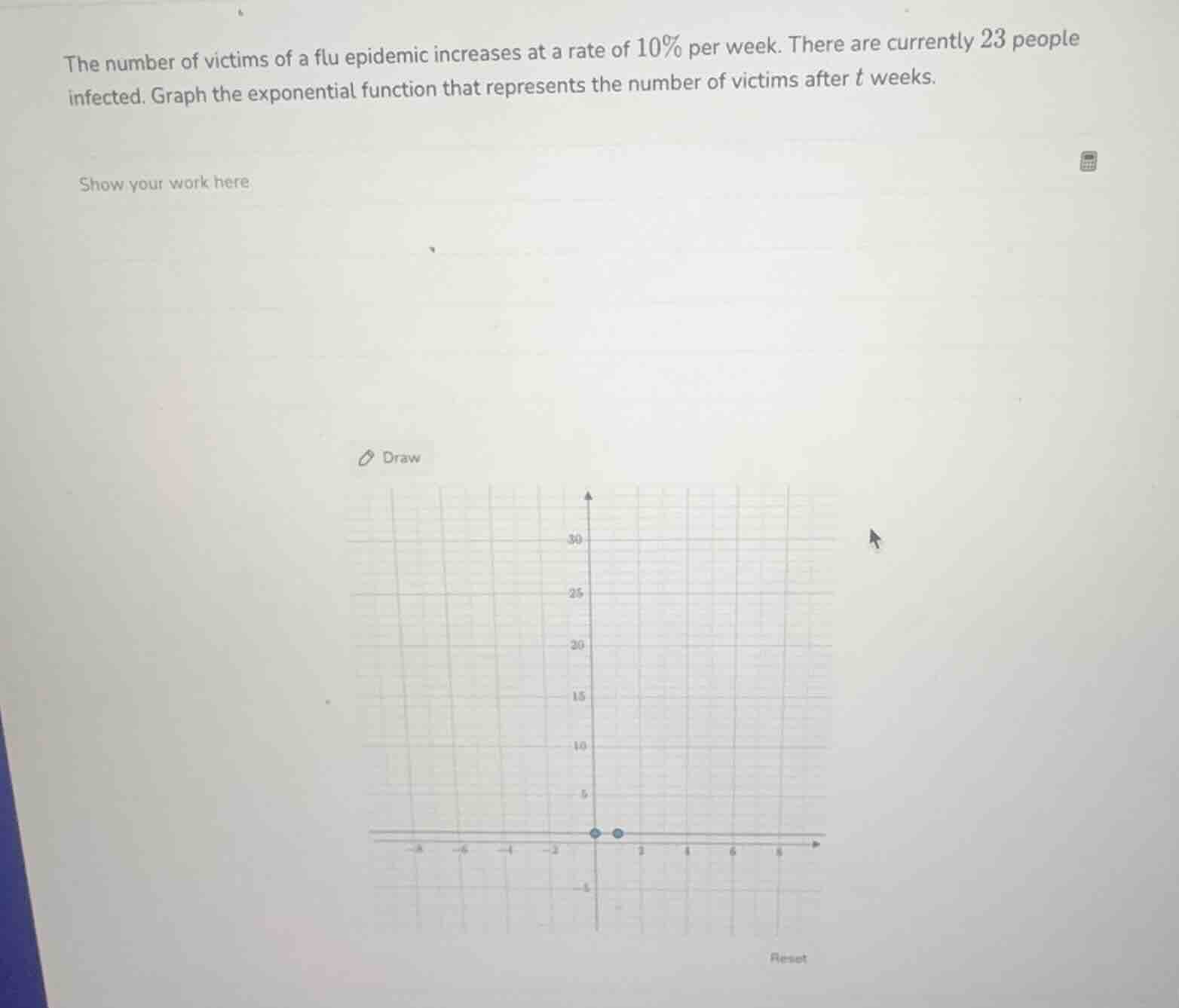 the number of victims of a flu epidemic increases at a rate of 10% per …