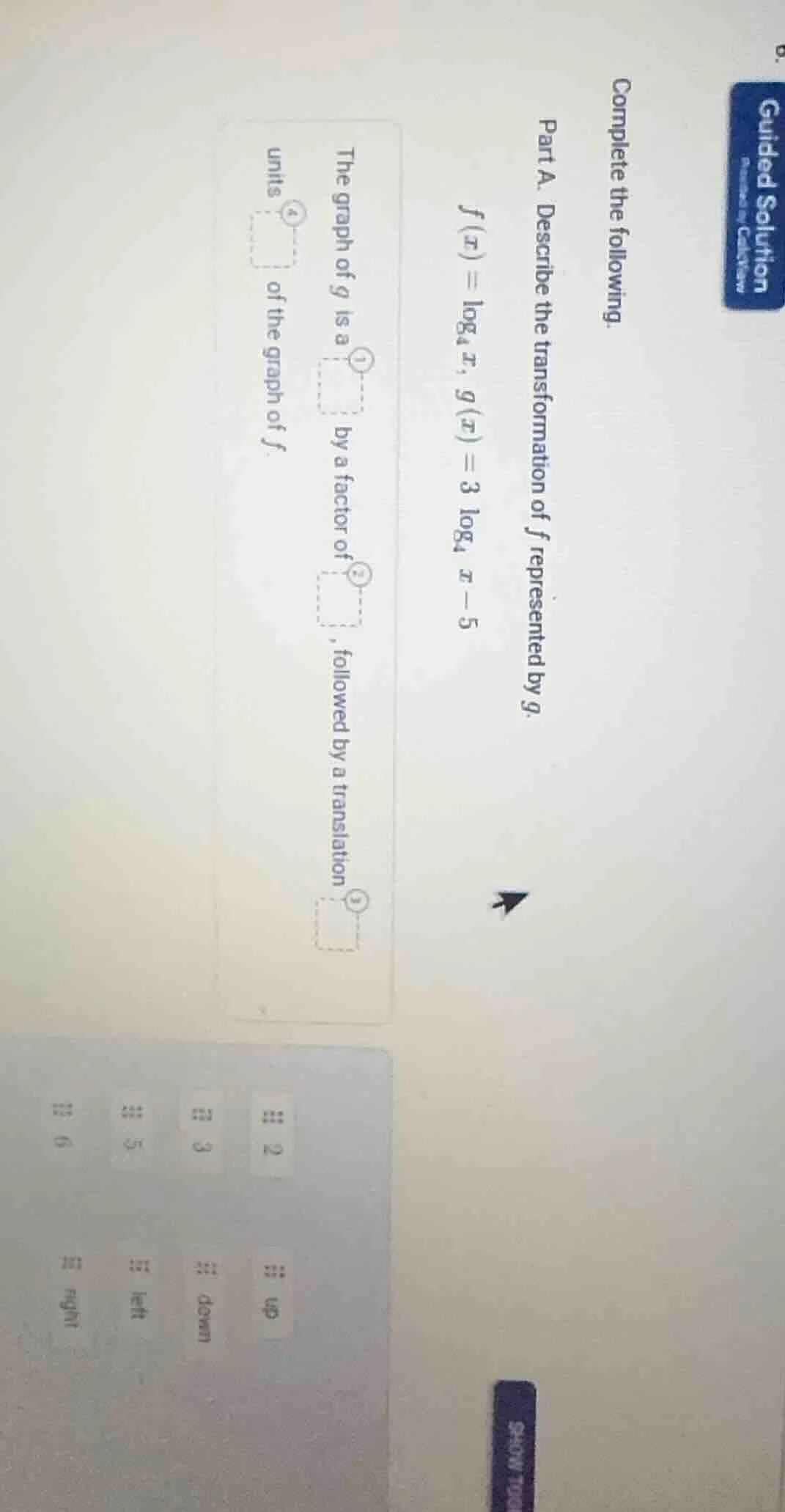 guided solution powered by calcview complete the following. part a. des…