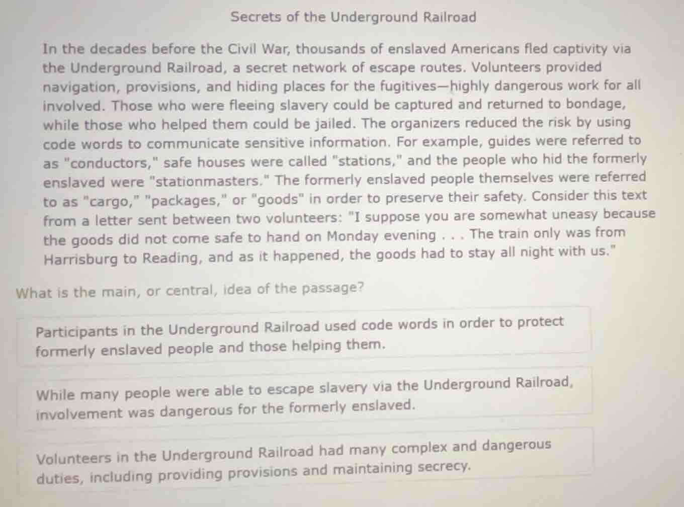 secrets of the underground railroad in the decades before the civil war…