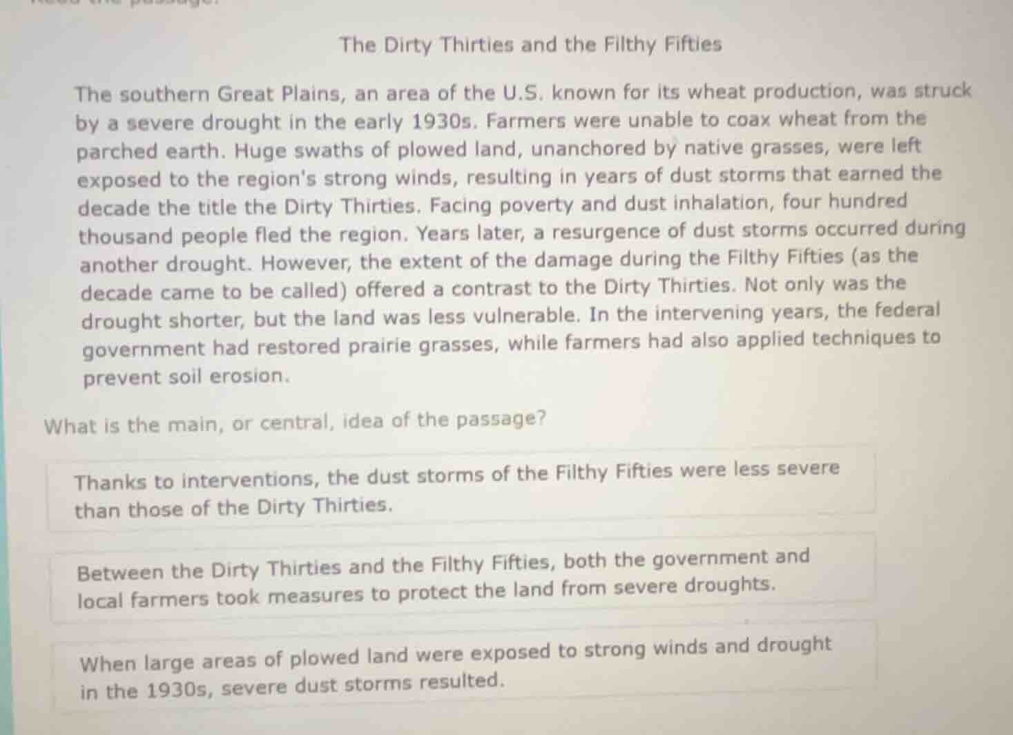 the dirty thirties and the filthy fifties the southern great plains, an…