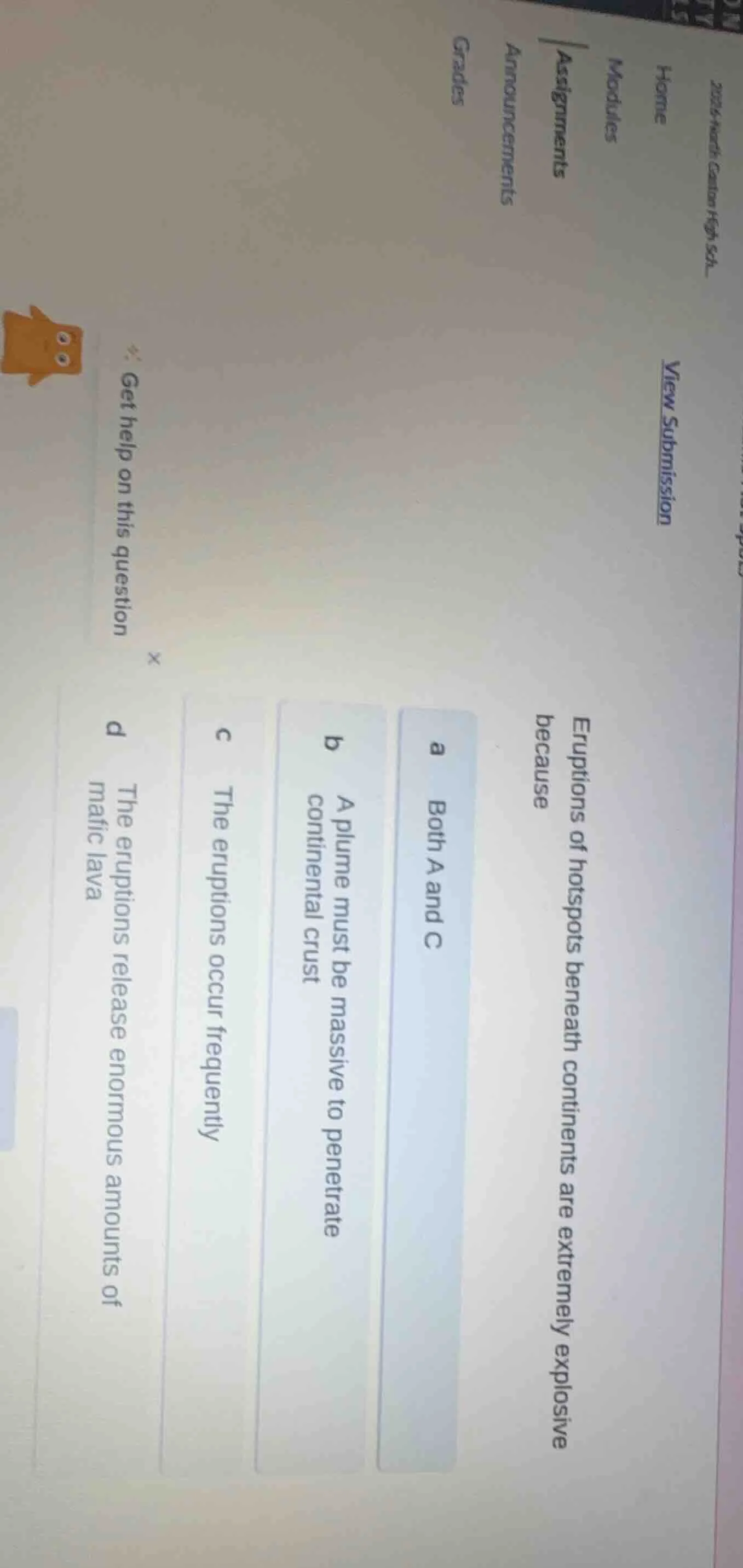 eruptions of hotspots beneath continents are extremely explosive becaus…