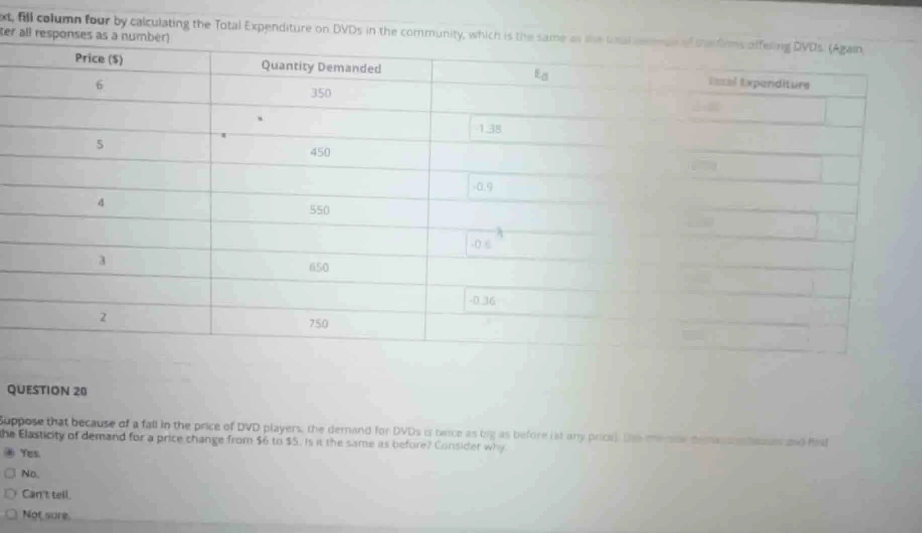 ext, fill column four by calculating the total expenditure on dvds in t…