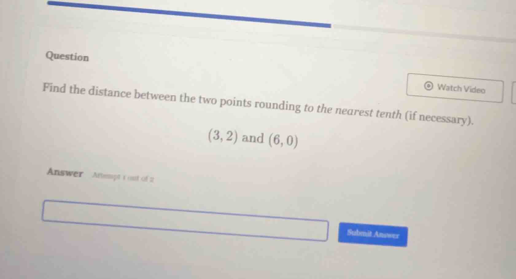 question find the distance between the two points rounding to the neare…