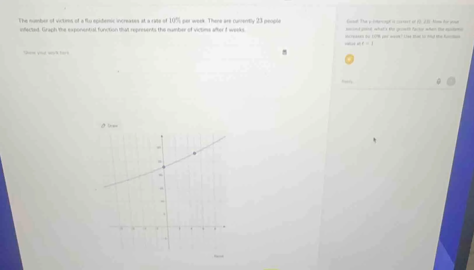 the number of victims of a flu epidemic increases at a rate of 10% per …
