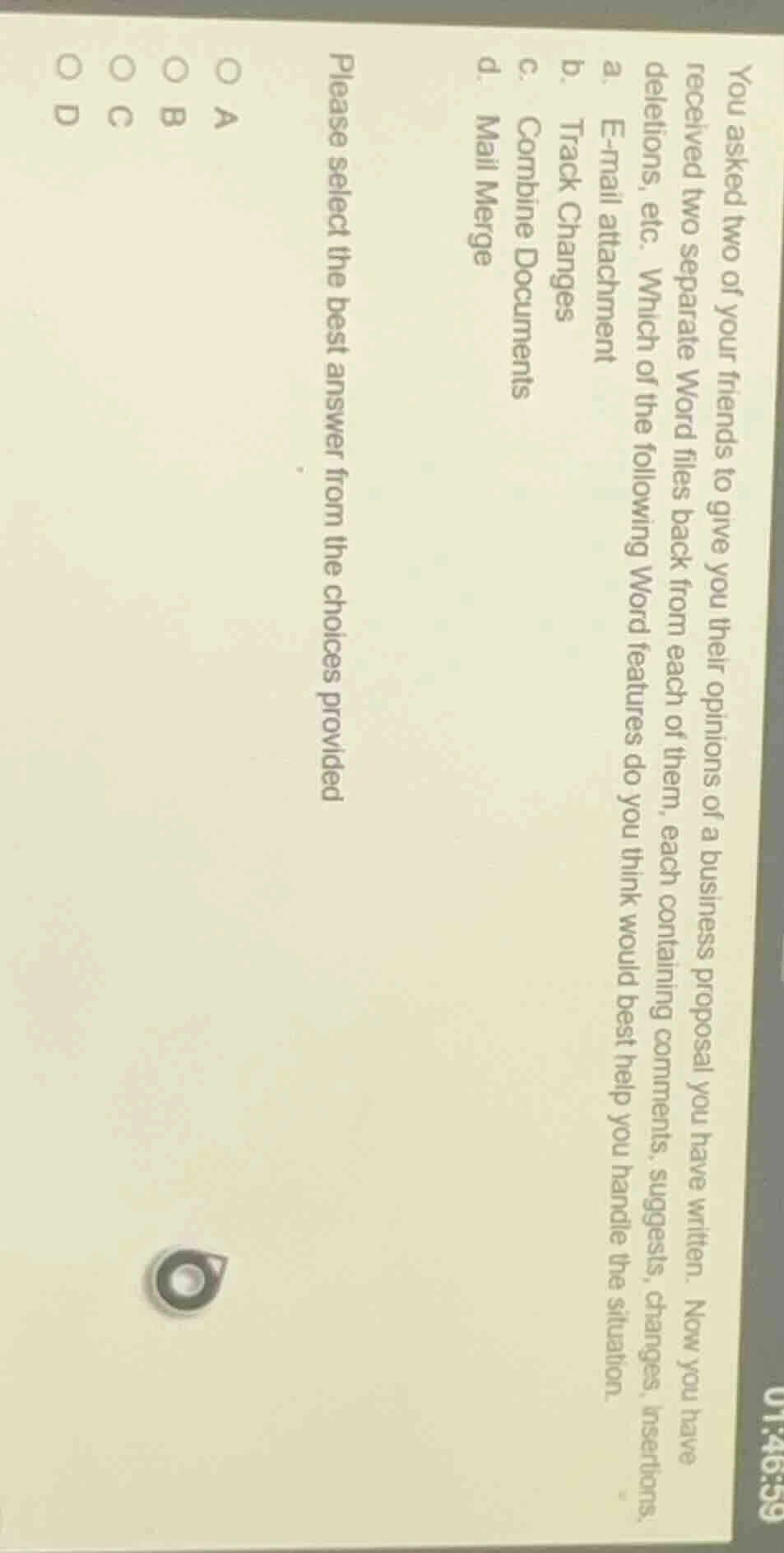 you asked two of your friends to give you their opinions of a business …