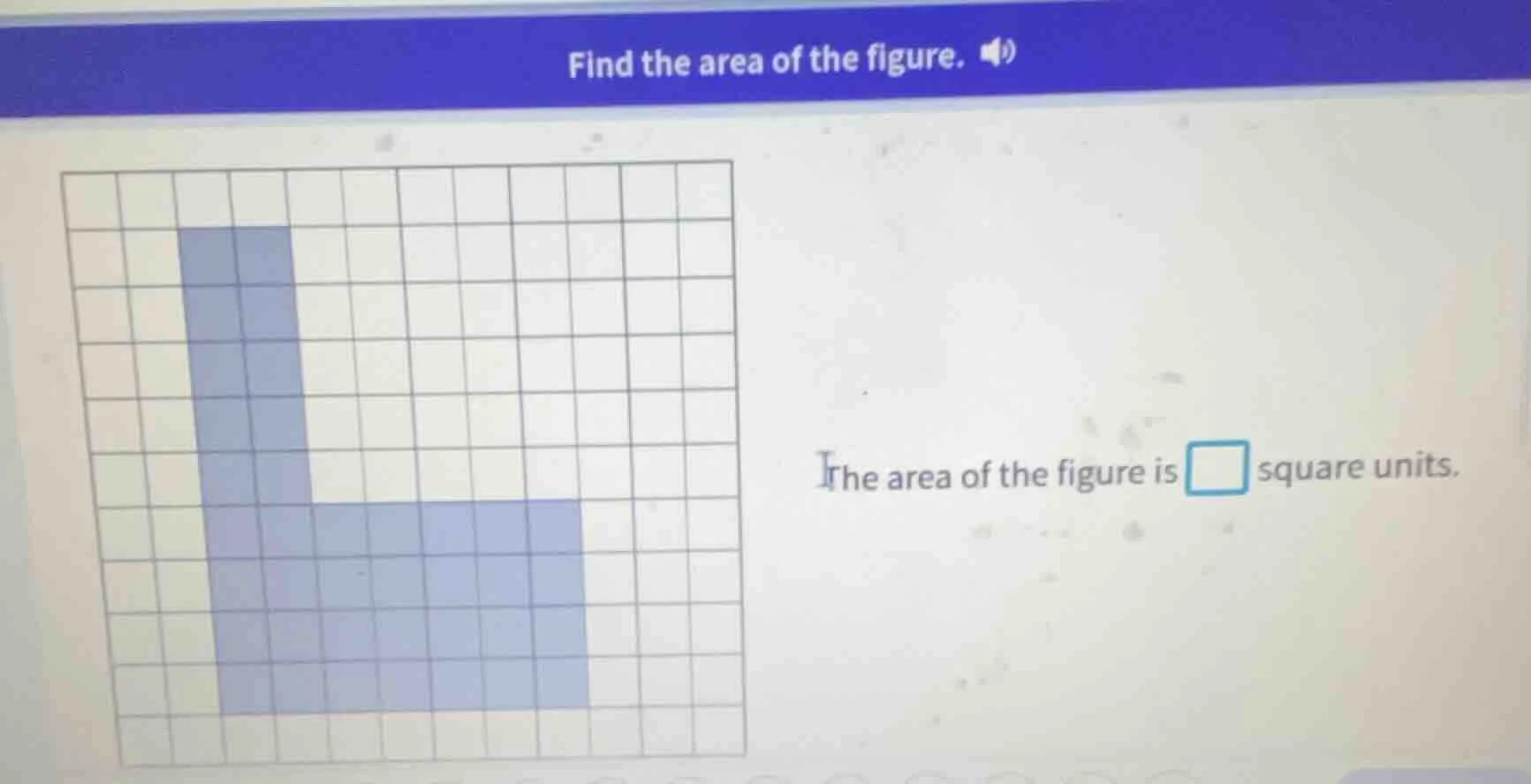 find the area of the figure. the area of the figure is □ square units.