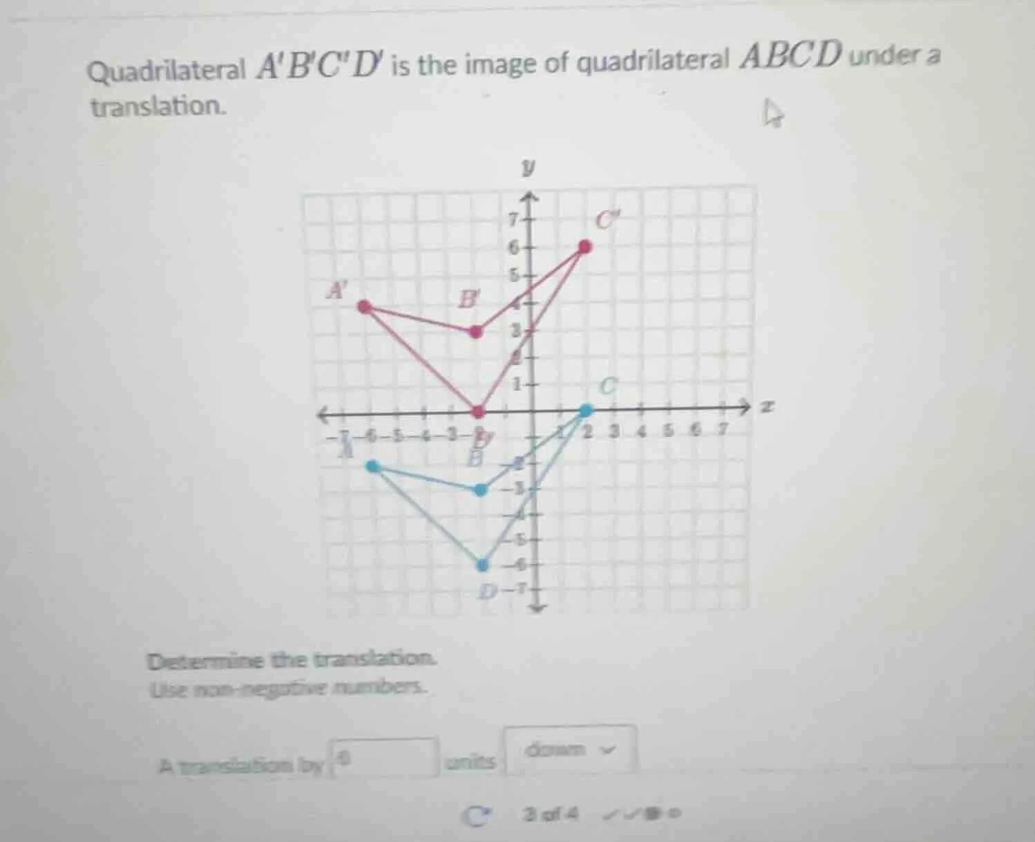 quadrilateral $abcd$ is the image of quadrilateral $abcd$ under a trans…