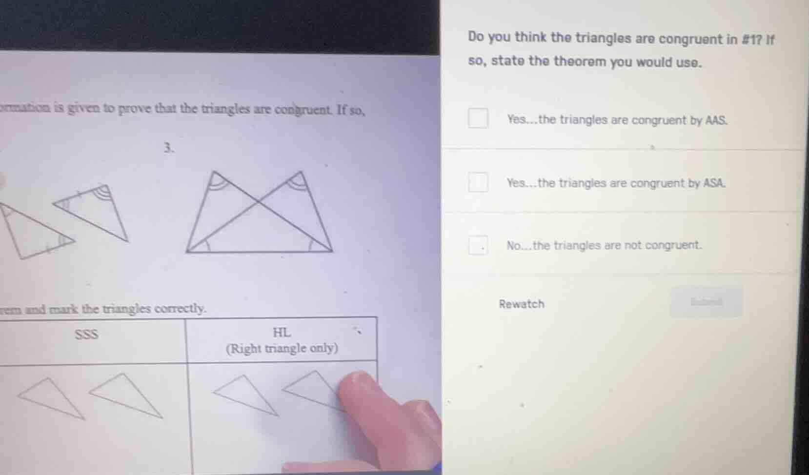 ormation is given to prove that the triangles are congruent. if so,3.re…