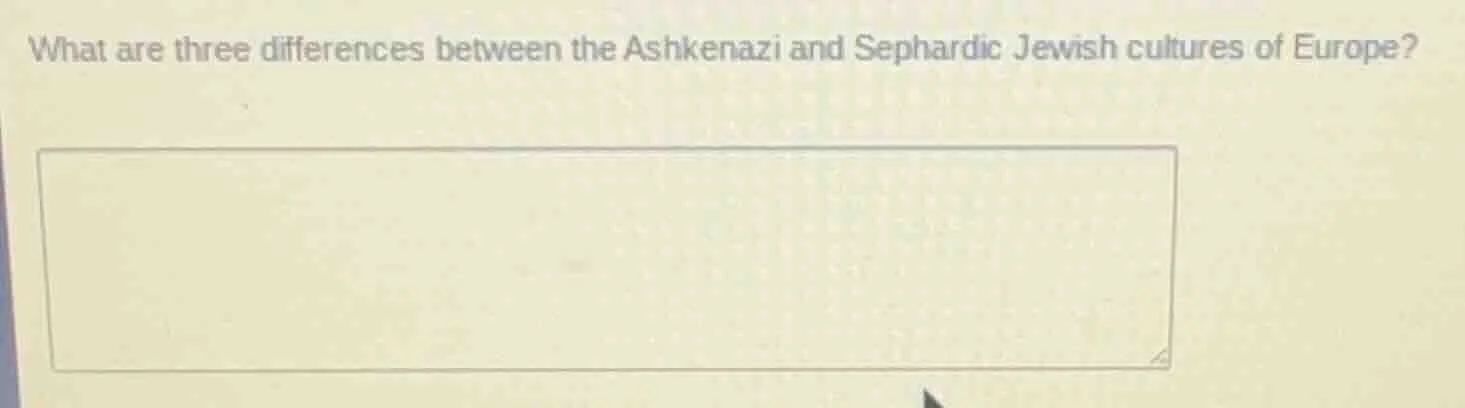 what are three differences between the ashkenazi and sephardic jewish c…