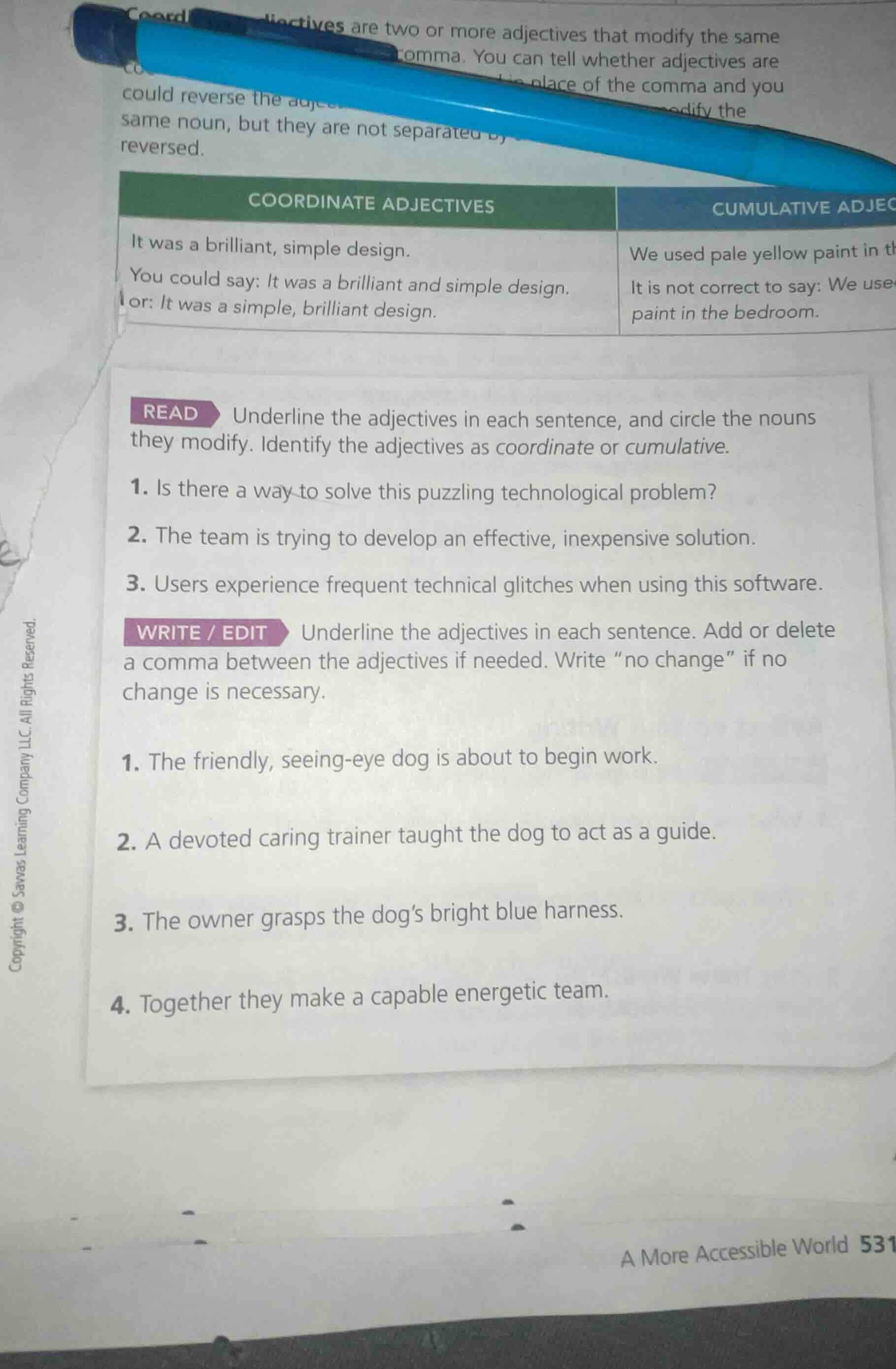 ctives are two or more adjectives that modify the same comma. you can t…