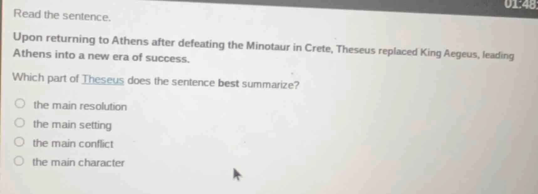 read the sentence. upon returning to athens after defeating the minotau…