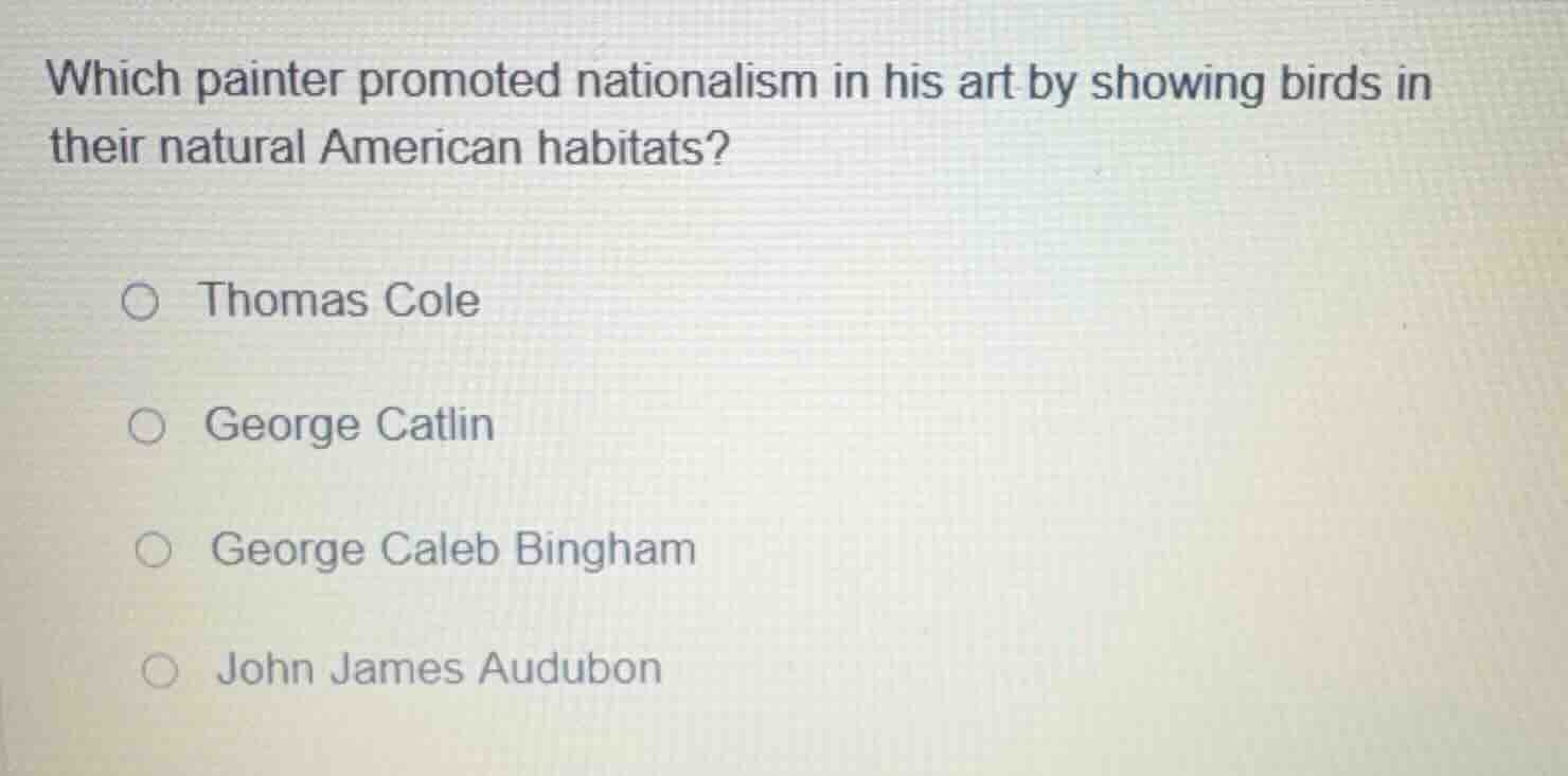 which painter promoted nationalism in his art by showing birds in their…