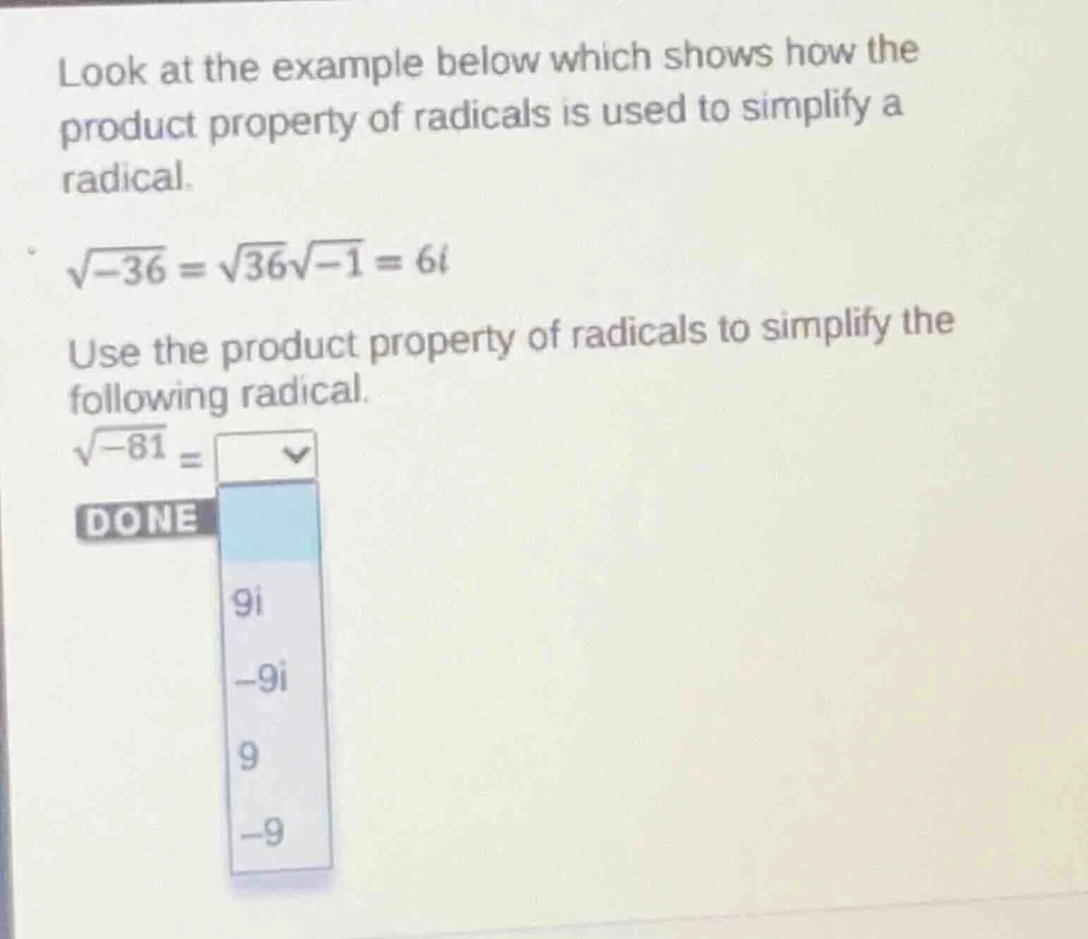 look at the example below which shows how the product property of radic…