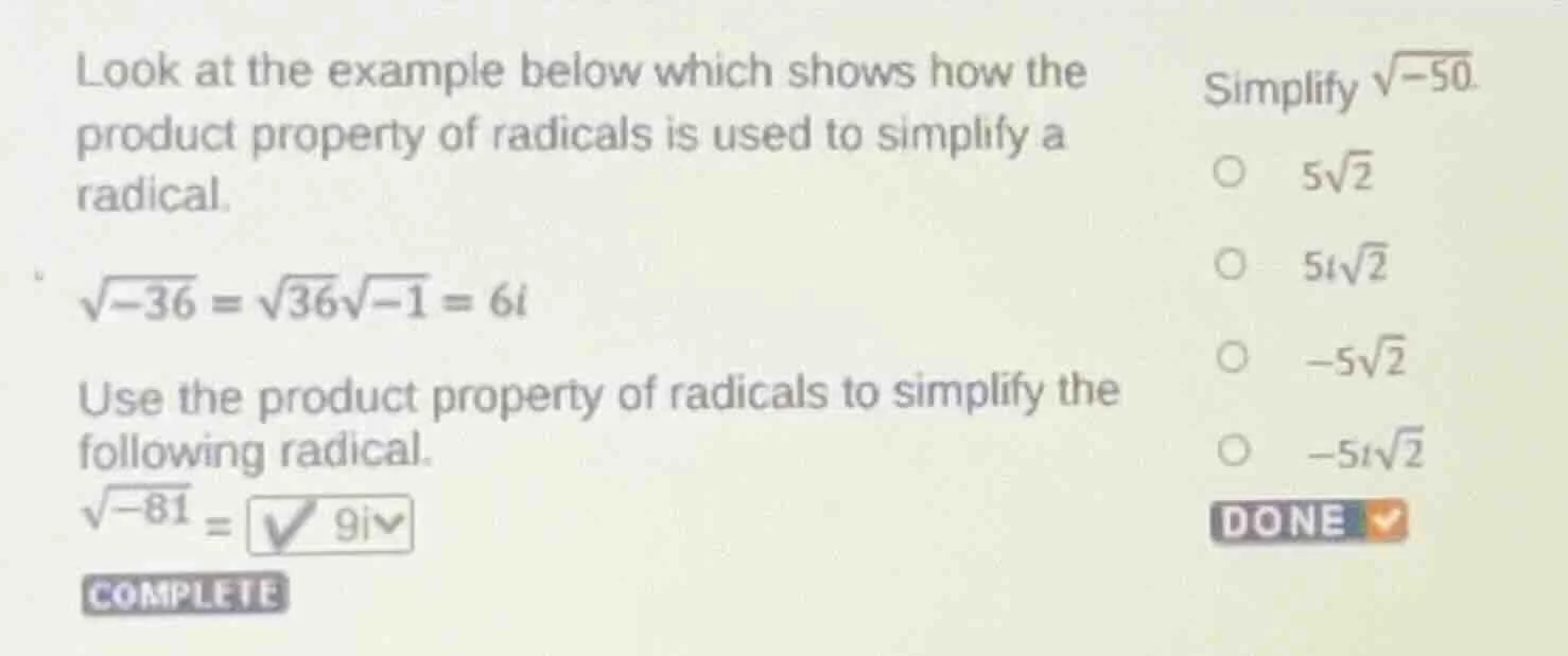 look at the example below which shows how the product property of radic…