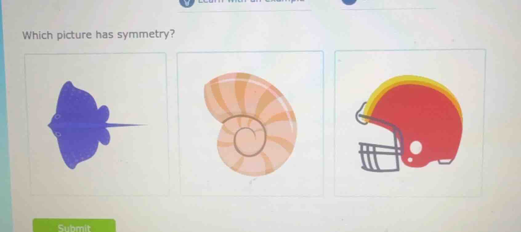 which picture has symmetry?