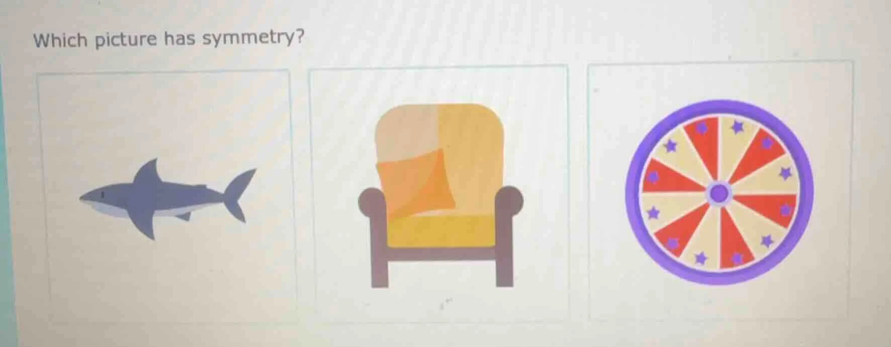 which picture has symmetry?