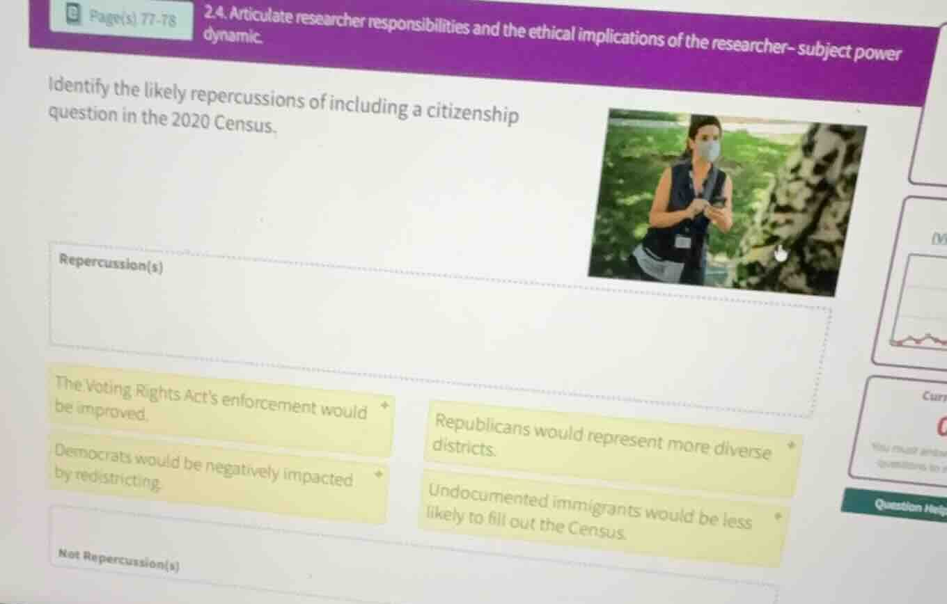 page(s) 77-78 2.4. articulate researcher responsibilities and the ethic…