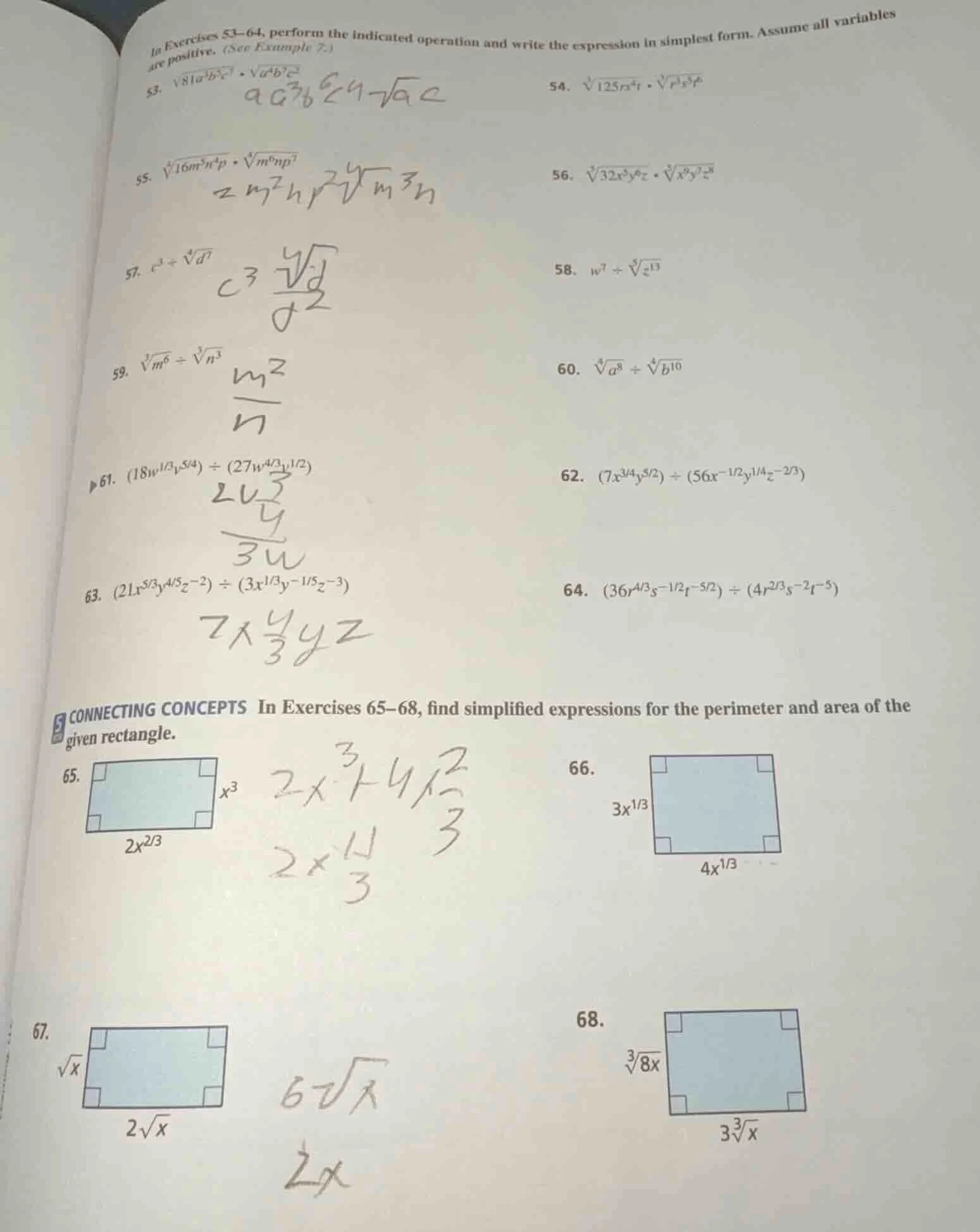 in exercises 53-64, perform the indicated operation and write the expre…
