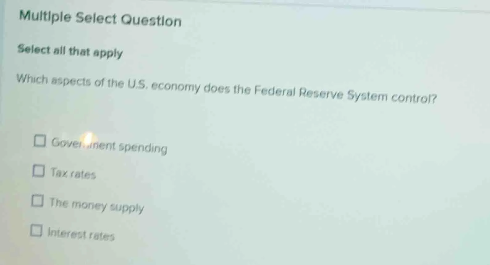 multiple select question select all that apply which aspects of the u.s…