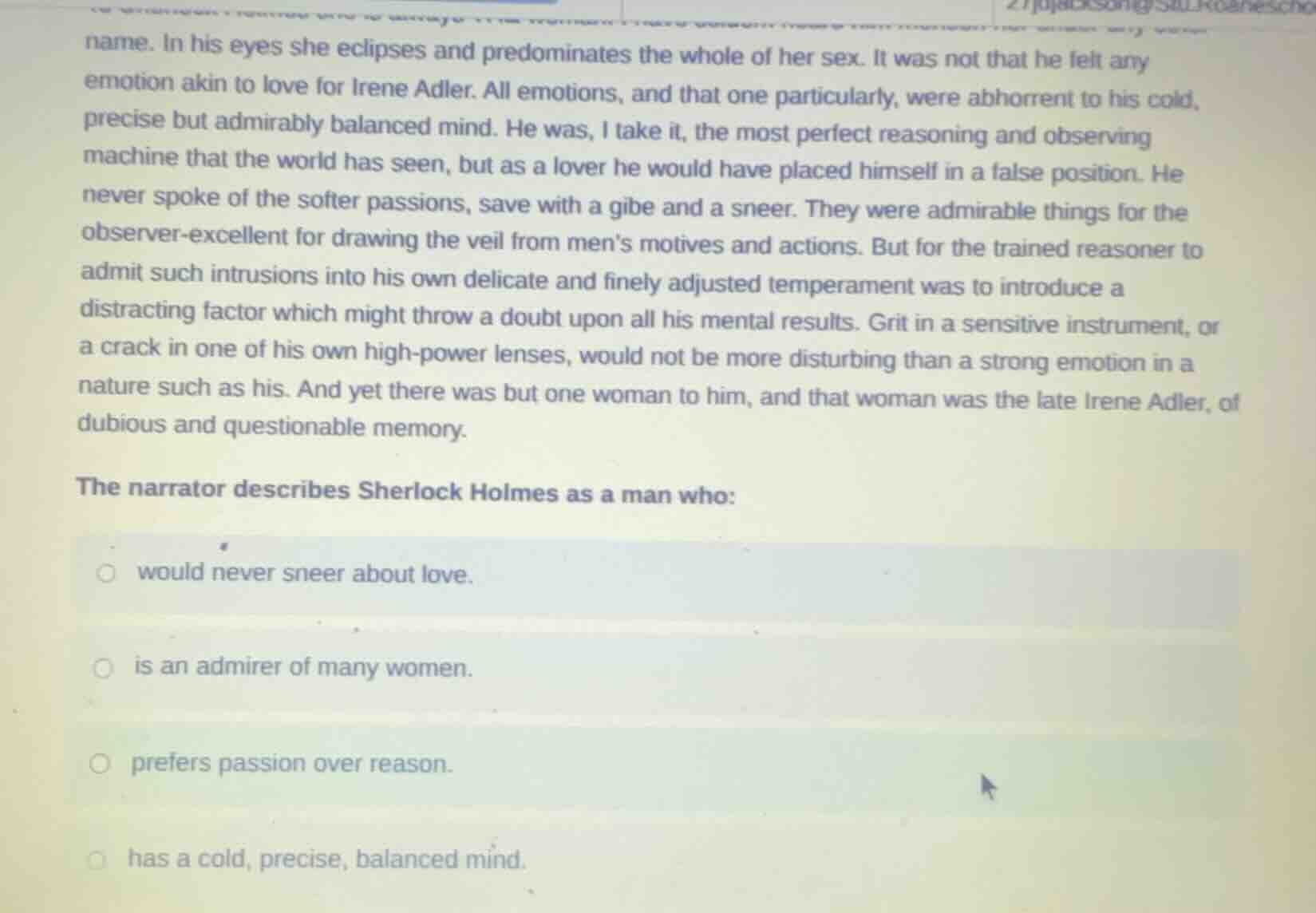 name. in his eyes she eclipses and predominates the whole of her sex. i…