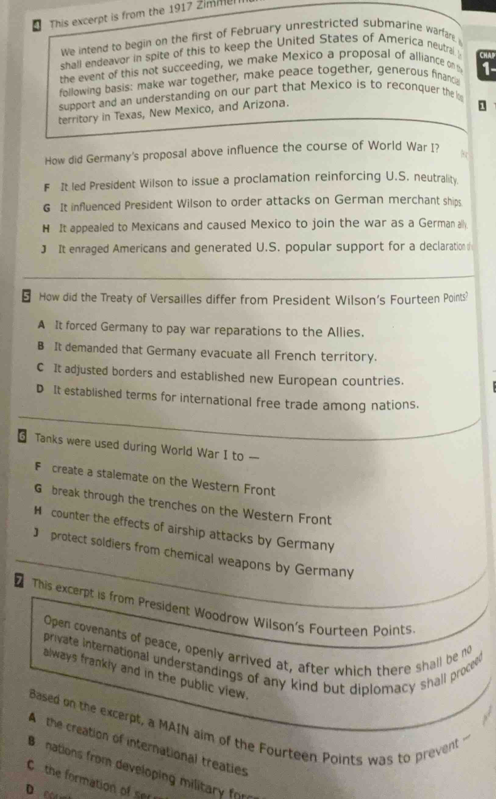 4 this excerpt is from the 1917 zimmewe intend to begin on the first of…