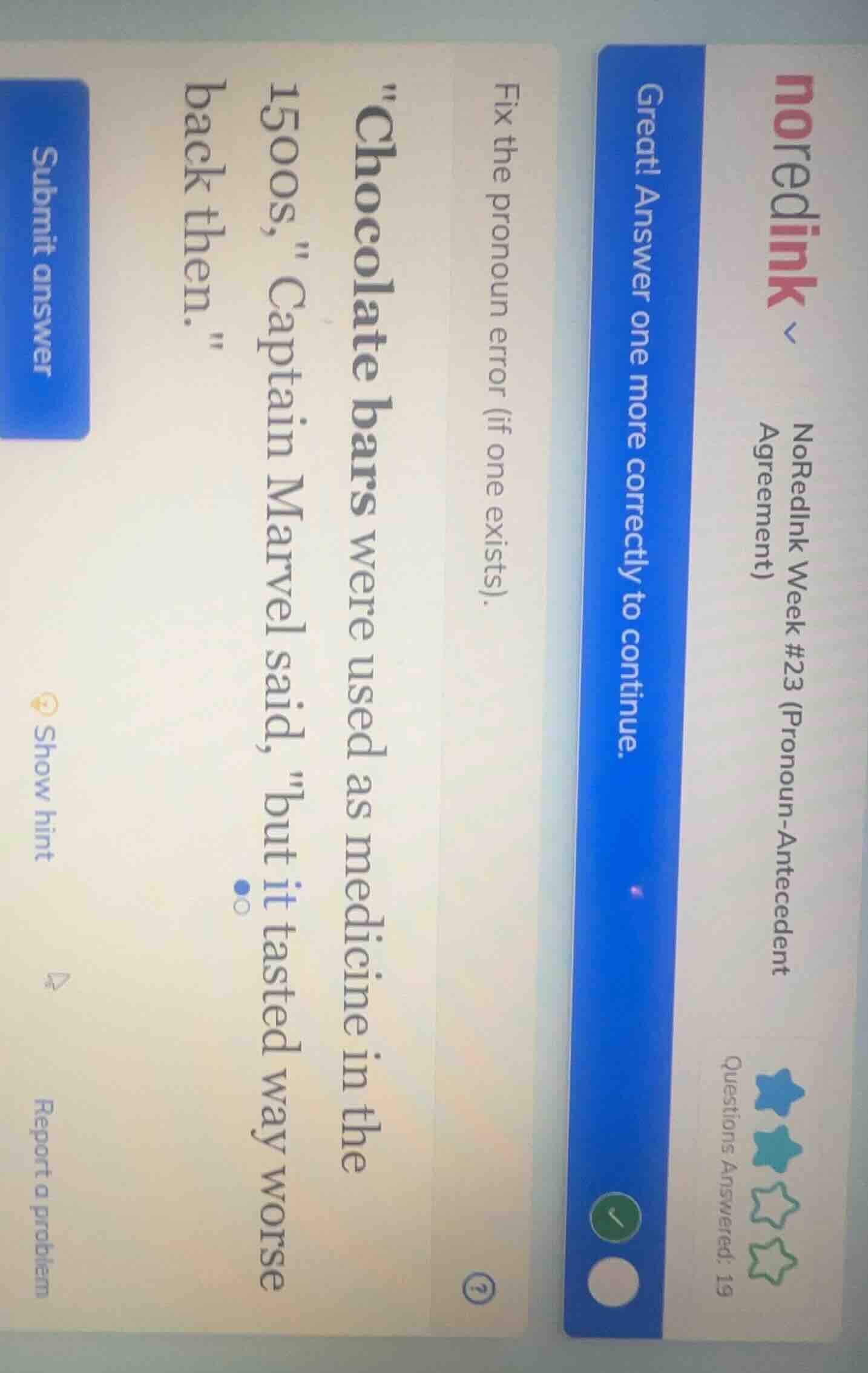 noredinknoredink week #23 (pronoun-antecedent agreement)questions answe…