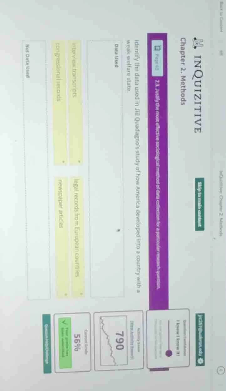 inquizitive chapter 2. methods 2.3. justify the most effective sociolog…