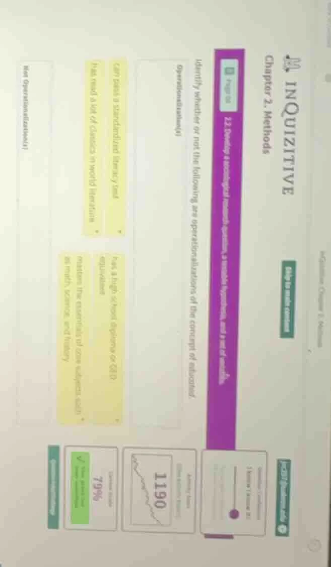 inquizitive chapter 2. methods 2.2 develop a sociological research ques…